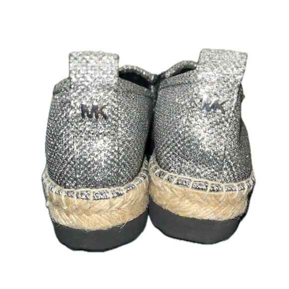 NWOT Michael Kors Peep Toe Sparkle Espadrilles, Size 7M - Picture 7 of 9